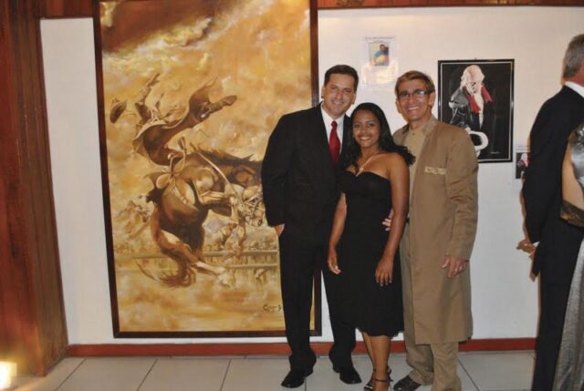 Artista Clóvis Brasil, Lenice Marinho e Eu. Artista Clóvis Brasil, Lenice Marinho e Eu.